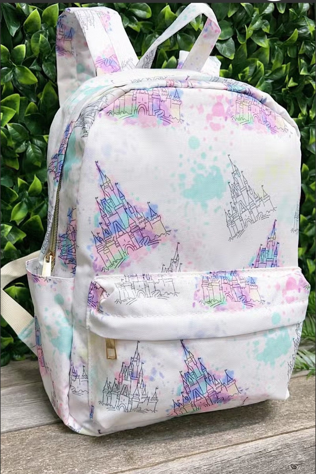 Tie Dye Castle Printed Medium Size Backpack Henry Jean Boutique